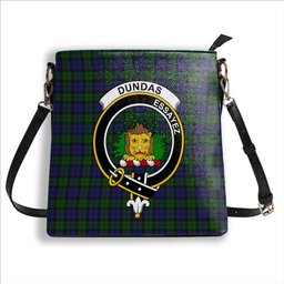 ScotsTee Shop Scottish Dundas Crest Tartan Bucket Bag Ladies Shoulder Bag Midi