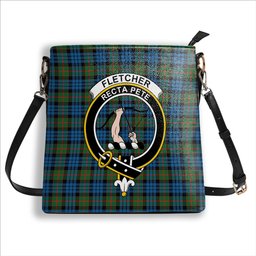 ScotsTee Shop Scottish Fletcher of Dunans Ancient Crest Tartan Bucket Bag Ladies Shoulder Bag Midi