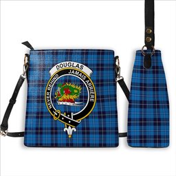ScotsTee Shop Scottish Douglas Variation Crest Tartan Bucket Bag Ladies Shoulder Bag Midi