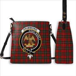 ScotsTee Shop Scottish Drummond Ancient Crest Tartan Bucket Bag Ladies Shoulder Bag Midi