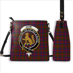 ScotsTee Shop Scottish Gow Crest Tartan Bucket Bag Ladies Shoulder Bag Midi