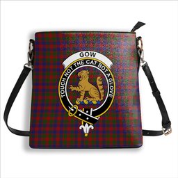 ScotsTee Shop Scottish Gow Crest Tartan Bucket Bag Ladies Shoulder Bag Midi