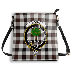 ScotsTee Shop Scottish Hogg Modern Crest Tartan Bucket Bag Ladies Shoulder Bag Midi