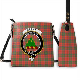 ScotsTee Shop Scottish Grant Ancient Crest Tartan Bucket Bag Ladies Shoulder Bag Midi