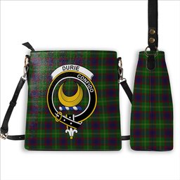 ScotsTee Shop Scottish Durie Crest Tartan Bucket Bag Ladies Shoulder Bag Midi