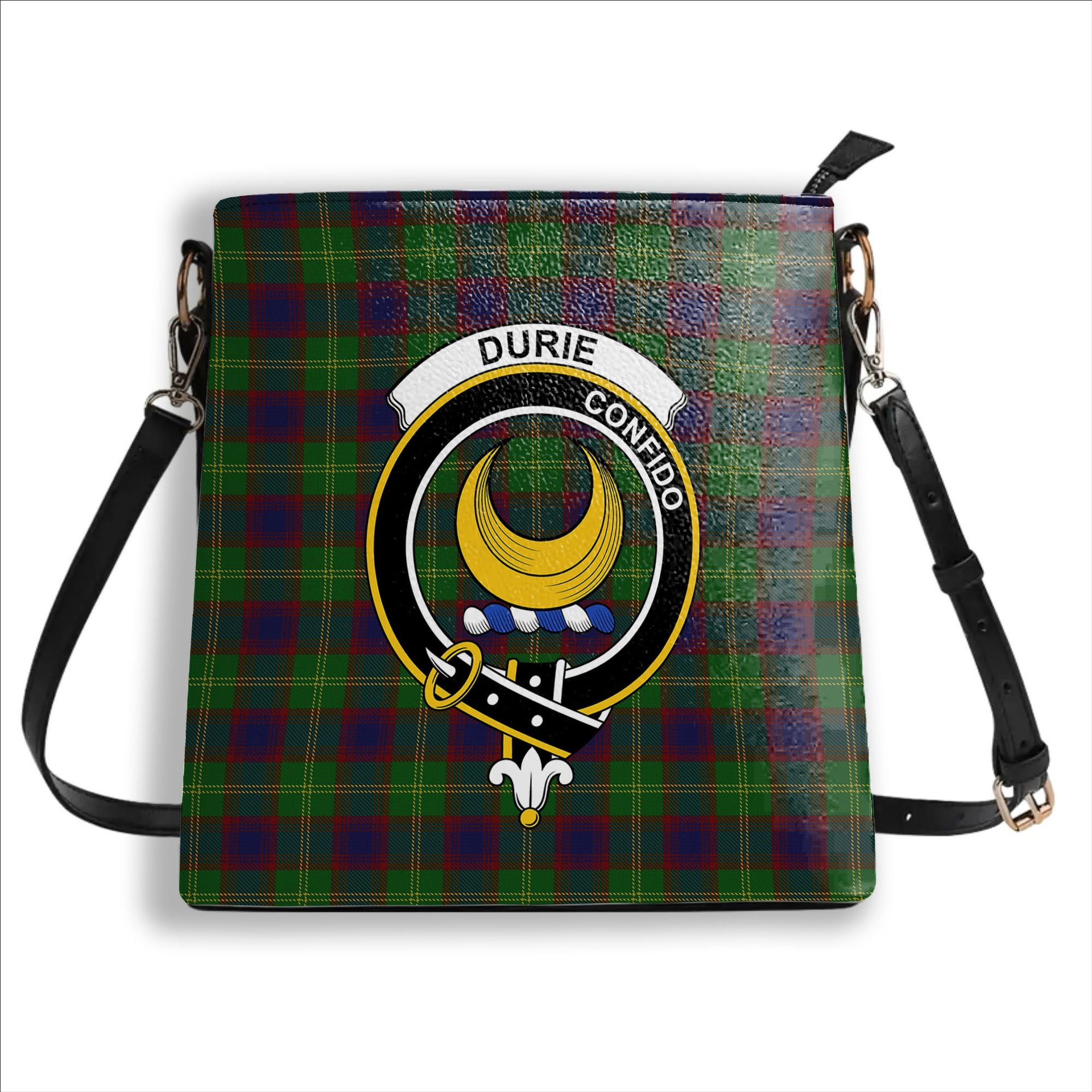ScotsTee Shop Scottish Durie Crest Tartan Bucket Bag Ladies Shoulder Bag Midi