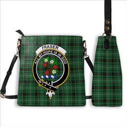 ScotsTee Shop Scottish Fraser Gathering Hunting Ancient Crest Tartan Bucket Bag Ladies Shoulder Bag Midi
