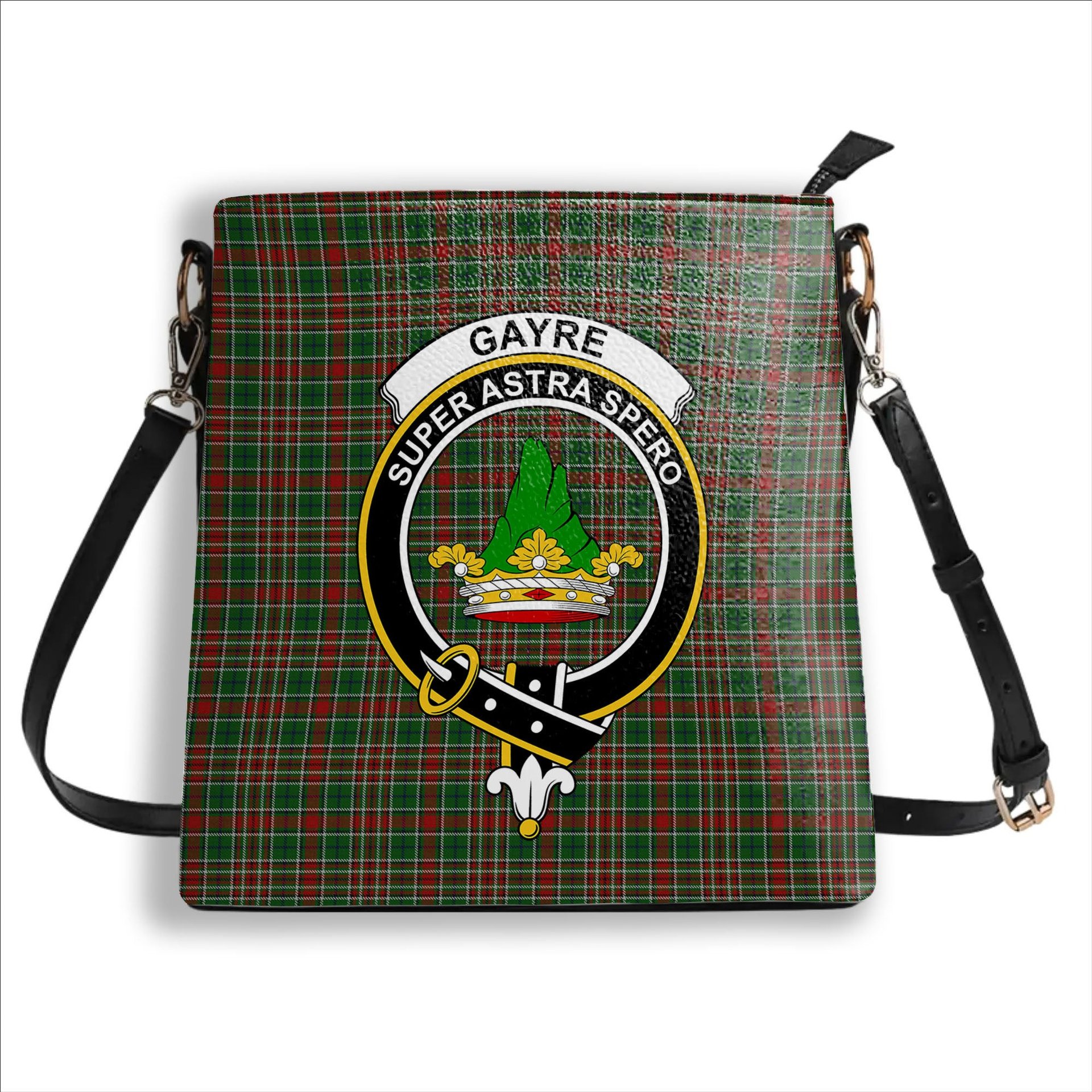 ScotsTee Shop Scottish Gayre Bodyguard 2 Crest Tartan Bucket Bag Ladies Shoulder Bag Midi