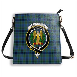 ScotsTee Shop Scottish Falconer Crest Tartan Bucket Bag Ladies Shoulder Bag Midi
