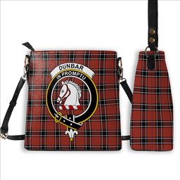 ScotsTee Shop Scottish Dunbar District Modern Crest Tartan Bucket Bag Ladies Shoulder Bag Midi