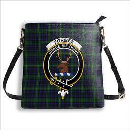 ScotsTee Shop Scottish Forbes Ancient 2 Crest Tartan Bucket Bag Ladies Shoulder Bag Midi
