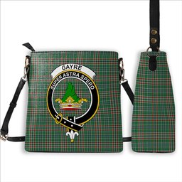 ScotsTee Shop Scottish Gayre Dress Ancient Crest Tartan Bucket Bag Ladies Shoulder Bag Midi