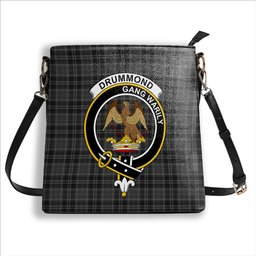 ScotsTee Shop Scottish Drummond Grey Crest Tartan Bucket Bag Ladies Shoulder Bag Midi
