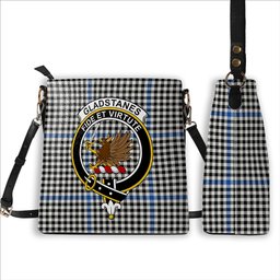 ScotsTee Shop Scottish Gladstanes Modern Crest Tartan Bucket Bag Ladies Shoulder Bag Midi