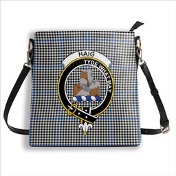 ScotsTee Shop Scottish Haig Modern Crest Tartan Bucket Bag Ladies Shoulder Bag Midi