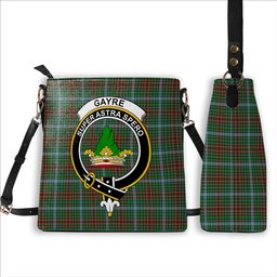 ScotsTee Shop Scottish Gayre Crest Tartan Bucket Bag Ladies Shoulder Bag Midi