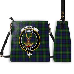 ScotsTee Shop Scottish Gordon Crest Tartan Bucket Bag Ladies Shoulder Bag Midi