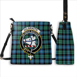 ScotsTee Shop Scottish Galbraith Ancient Crest Tartan Bucket Bag Ladies Shoulder Bag Midi