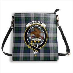 ScotsTee Shop Scottish Graham Dress Crest Tartan Bucket Bag Ladies Shoulder Bag Midi