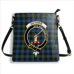 ScotsTee Shop Scottish Guthrie Crest Tartan Bucket Bag Ladies Shoulder Bag Midi