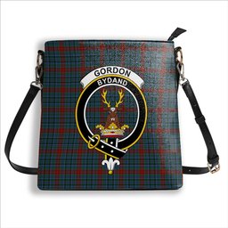 ScotsTee Shop Scottish Gordon 3 Crest Tartan Bucket Bag Ladies Shoulder Bag Midi