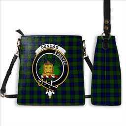 ScotsTee Shop Scottish Dundas Modern Crest Tartan Bucket Bag Ladies Shoulder Bag Midi