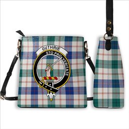 ScotsTee Shop Scottish Guthrie Dress Modern Crest Tartan Bucket Bag Ladies Shoulder Bag Midi