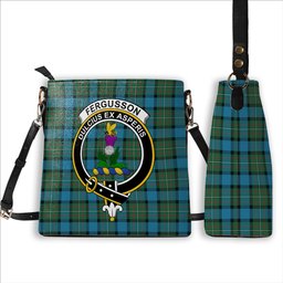 ScotsTee Shop Scottish Fergusson Ancient #2 Crest Tartan Bucket Bag Ladies Shoulder Bag Midi