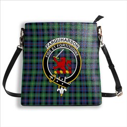 ScotsTee Shop Scottish Farquharson Ancient Crest Tartan Bucket Bag Ladies Shoulder Bag Midi