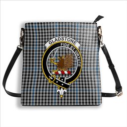 ScotsTee Shop Scottish Gladstone Crest Tartan Bucket Bag Ladies Shoulder Bag Midi