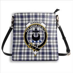 ScotsTee Shop Scottish Hannay Modern Crest Tartan Bucket Bag Ladies Shoulder Bag Midi