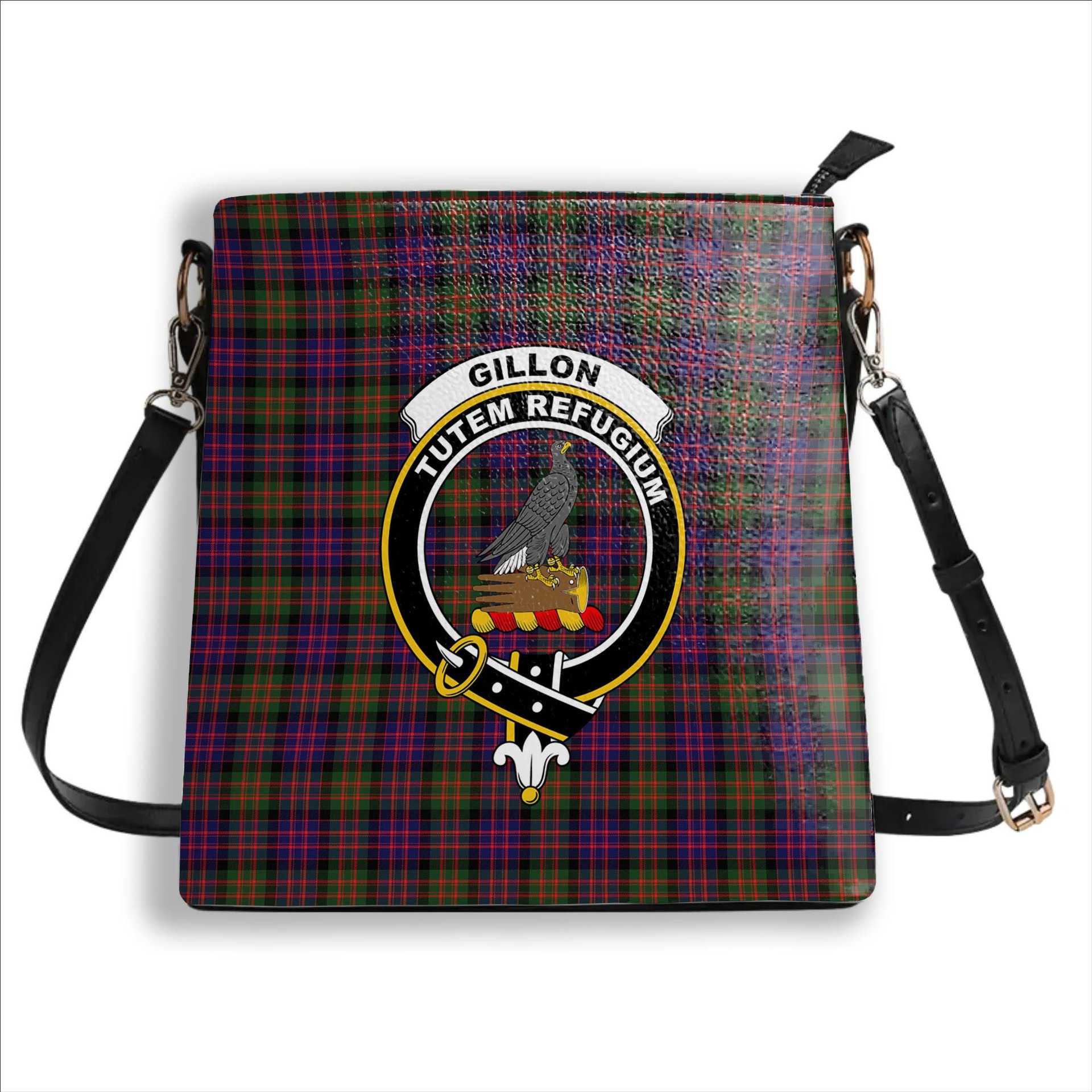 ScotsTee Shop Scottish Gillon Crest Tartan Bucket Bag Ladies Shoulder Bag Midi