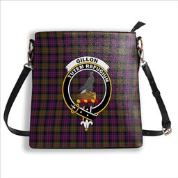 ScotsTee Shop Scottish Gillon Crest Tartan Bucket Bag Ladies Shoulder Bag Midi