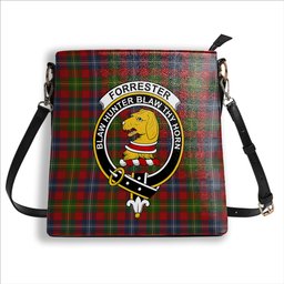 ScotsTee Shop Scottish Forrester Crest Tartan Bucket Bag Ladies Shoulder Bag Midi