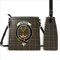 ScotsTee Shop Scottish Gordon Weathered Crest Tartan Bucket Bag Ladies Shoulder Bag Midi