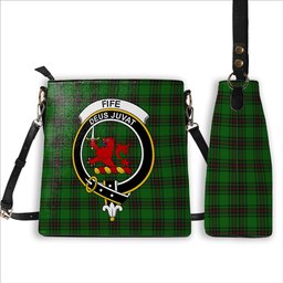ScotsTee Shop Scottish Fife District Crest Tartan Bucket Bag Ladies Shoulder Bag Midi