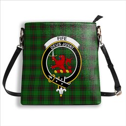 ScotsTee Shop Scottish Fife District Crest Tartan Bucket Bag Ladies Shoulder Bag Midi