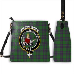 ScotsTee Shop Scottish Elphinstone Ancient Crest Tartan Bucket Bag Ladies Shoulder Bag Midi