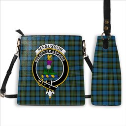 ScotsTee Shop Scottish Ferguson Tarlogie Crest Tartan Bucket Bag Ladies Shoulder Bag Midi