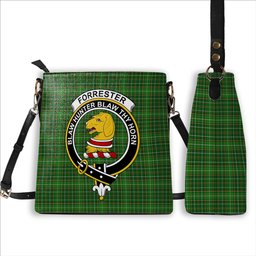 ScotsTee Shop Scottish Forrester Hunting Crest Tartan Bucket Bag Ladies Shoulder Bag Midi