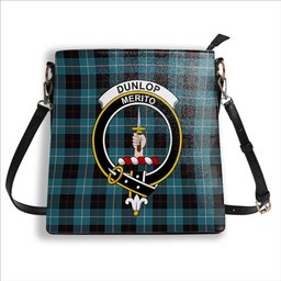 ScotsTee Shop Scottish Dunlop Ancient Crest Tartan Bucket Bag Ladies Shoulder Bag Midi