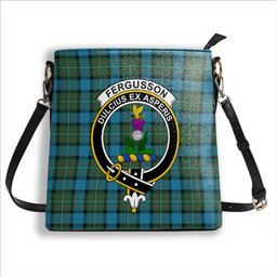 ScotsTee Shop Scottish Ferguson Ancient Crest Tartan Bucket Bag Ladies Shoulder Bag Midi