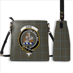 ScotsTee Shop Scottish Haig Crest Tartan Bucket Bag Ladies Shoulder Bag Midi