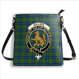 ScotsTee Shop Scottish Gillies 2 Crest Tartan Bucket Bag Ladies Shoulder Bag Midi