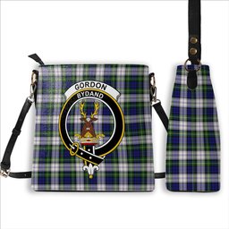 ScotsTee Shop Scottish Gordon Dress Modern Crest Tartan Bucket Bag Ladies Shoulder Bag Midi