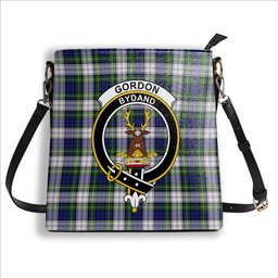 ScotsTee Shop Scottish Gordon Dress Modern Crest Tartan Bucket Bag Ladies Shoulder Bag Midi