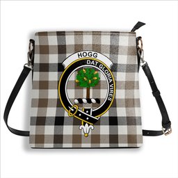 ScotsTee Shop Scottish Hogg Ancient Crest Tartan Bucket Bag Ladies Shoulder Bag Midi