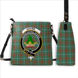 ScotsTee Shop Scottish Gayre Modern Crest Tartan Bucket Bag Ladies Shoulder Bag Midi