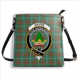 ScotsTee Shop Scottish Gayre Modern Crest Tartan Bucket Bag Ladies Shoulder Bag Midi
