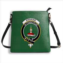 ScotsTee Shop Scottish Erskine Hunting Ancient Crest Tartan Bucket Bag Ladies Shoulder Bag Midi